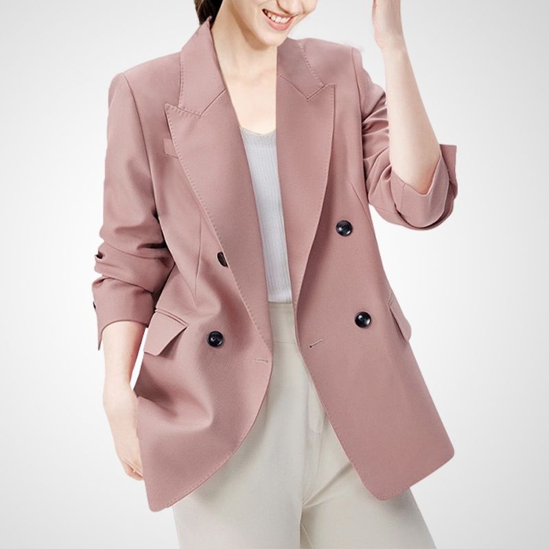 

Французский стиль Ретро Красный Ранняя осень Короткий костюм Воротник Pink S