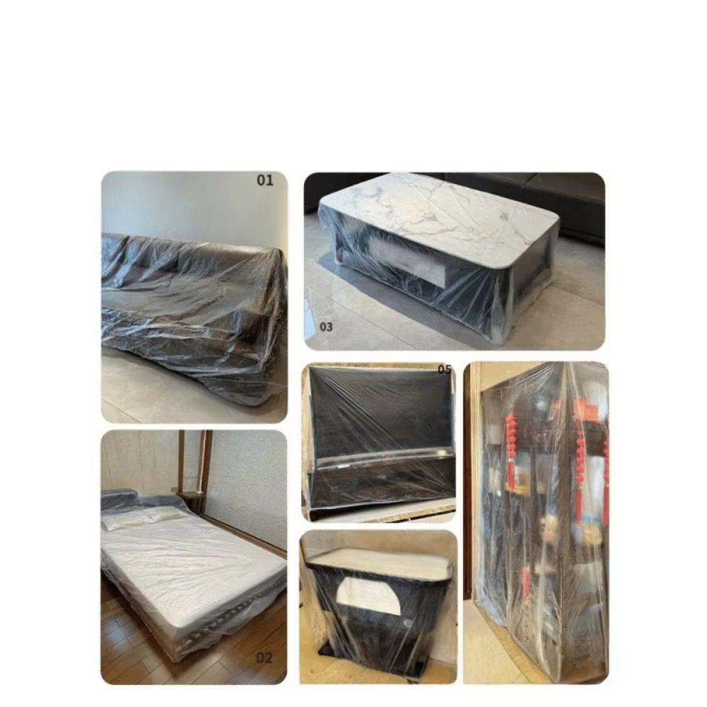 3Pcs Transparent Sofa Protective Film Elastic Edges Appliances Masking Film  Home Use