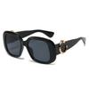 New square sunglasses, European and American fashion card home retro big frame leopard design personalized sunglasses