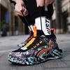 Scarpe da Corsa Leggere a Lama da Uomo Calzini Comodi Ammortizzati da Donna Sneakers Graffiti High Street Scarpe da Passeggio Sportive