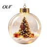 Christmas Party Supplies Favors Glowing Ball Ornaments, 3D LED Lighted Acrylic Hanging Light-up Holiday Keepsakes Balls for Tree Mantel Window,