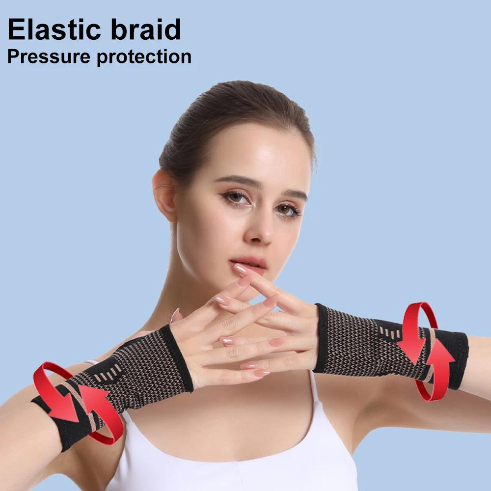 1PCS Compression Wrist Brace with Pressure Belt Sport Protection Wristband Knitting Pressurized Wrist Palm Brace Bandage Support