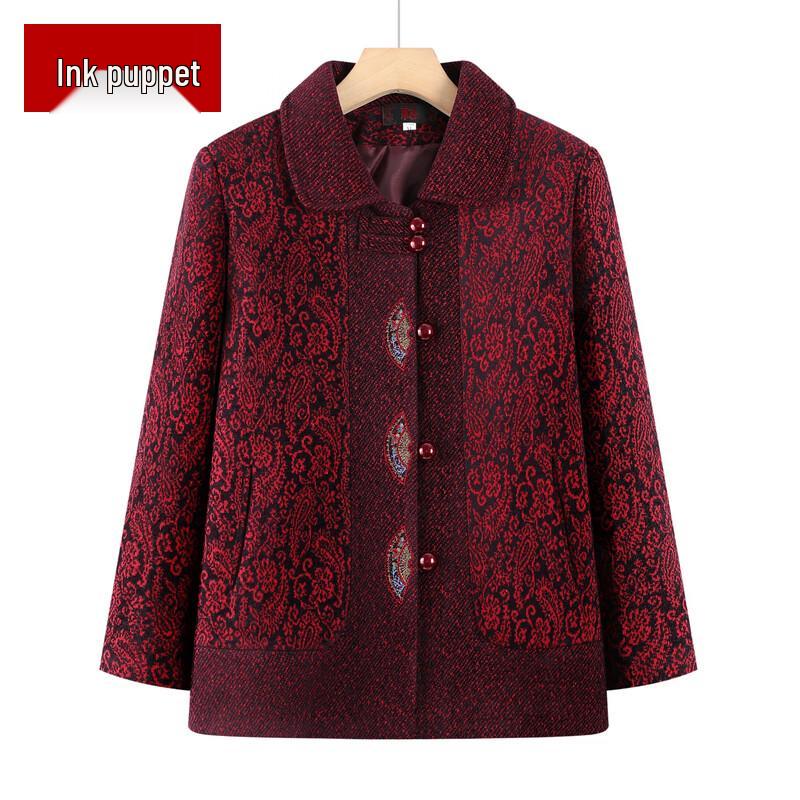 Women's Embroidered Wool Blend Coat