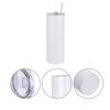 20oz Sublimation Straight Tumbler Stainless Steel Skinny Tumbler with Straw Lid Portable Bottle For Wedding Gift Cup