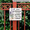 2D Flat, 1pc, Vintage Metal Aluminum Sign, Decorative Plaques and Ornaments, Family and Happiness Theme, Pastoral Floral Style, Perfect for Home