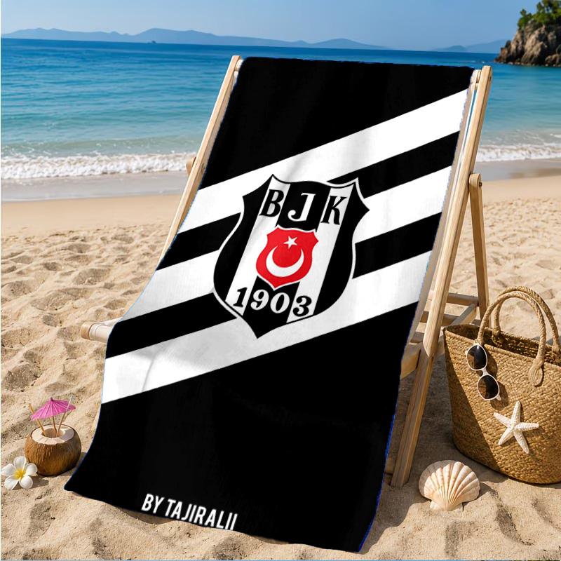 Besiktas Crest Legacy 1903 Beach Towel, Quick-drying, Easy to Care for, Suitable for Both Fitness and Beach Vacations,Sports Essential