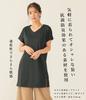egneL Made In UV Yoga and Gym Wear with Cool and Comfortable Size Women's V-Neck Top, Japan, Antibacterial, Odor-Resistant, Sweat-Wicking,