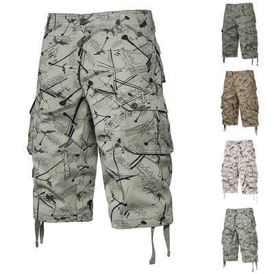 Summer Men's Casual Versatile Loose Straight Thin Fit Cotton Cropped Pants For Wearing Outside