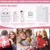 Eschen Pocket Mini Printer, Portable Printer with 6 Rolls Printing Paper for iOS Android Smartphone, Label Receipt Sticker Photo List Notes Inkless