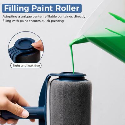Kit de rouleau de peinture à faire soi-même, multifonctionnel, décoratif pour les murs de la maison, avec poignée de brosse, outils pour la décoration des murs et des plafonds