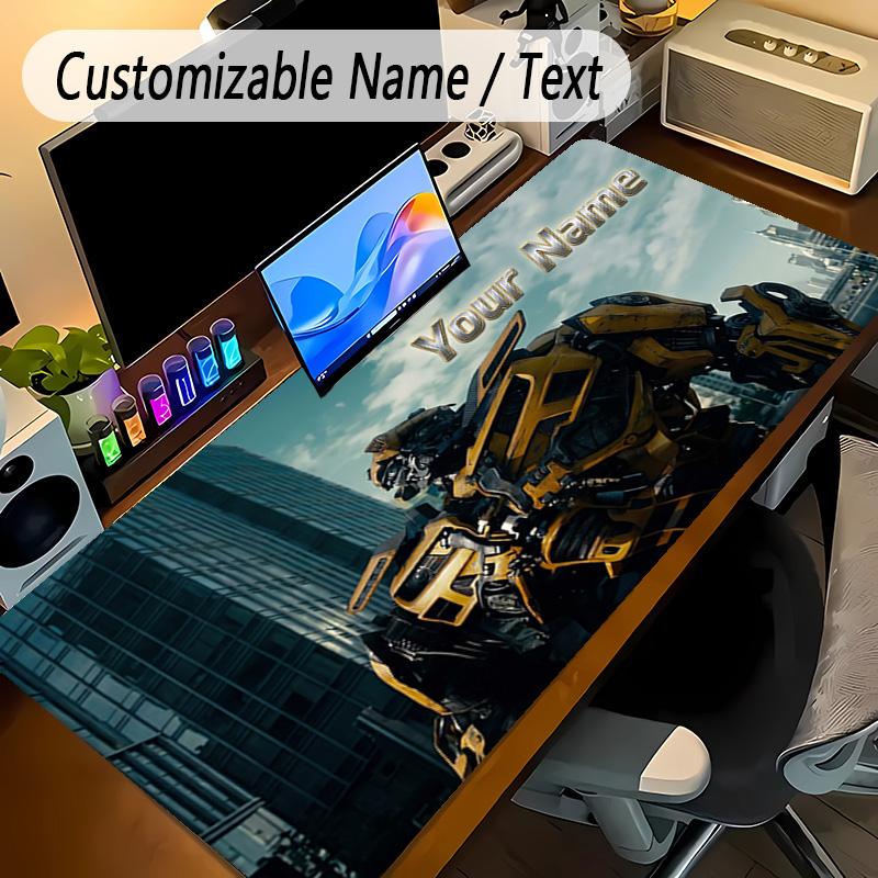 Large Mouse PadTransformers Custom Name Text Personalized Desk Mat Non Slip Gaming Pad
