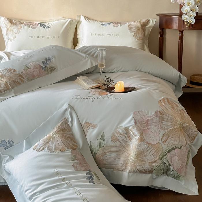 High-End 100 4Pcs Set Class A Pure Cotton Embroidery 4Pcs Set Long-Staple Cotton 4Pcs Set Class A