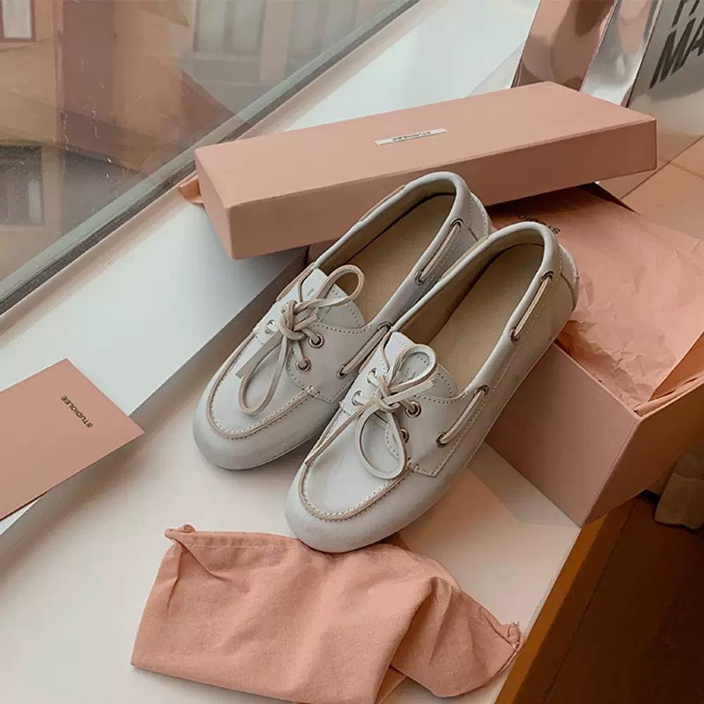 

Ретро британские американские кожаные лоферы на шнуровке из овчины женские однопедальные на плоской подошве одинарные туфли делают старые ленивые маленькие кожаные туфли 40