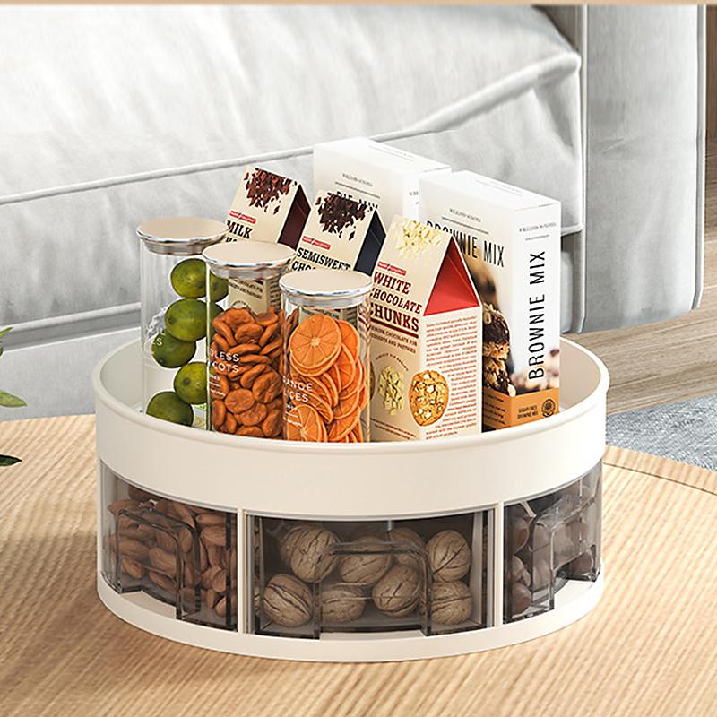 360° Rotation Spice Rack Pantry Cabinet Non-Slip Seasoning Storage Turntable Kitchen Bathroom Cosmetic Salt Shaker Organizer