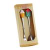 Stainless Steel Spoon And Fork Set Creative Round Head Spoon Cartoon Dessert Utensils Dishwasher Safe Cutlery for Gifts And Parties