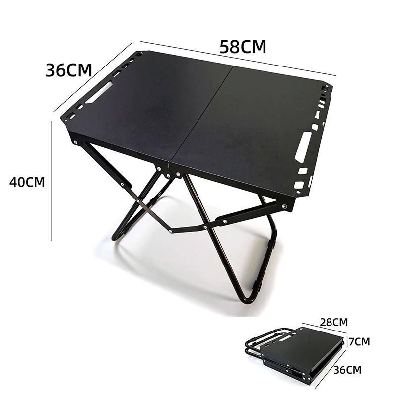 Adjustable Portable Folding Camping Table - Lightweight, Small, Quick Deploy BBQ/Tea Table for Outdoors