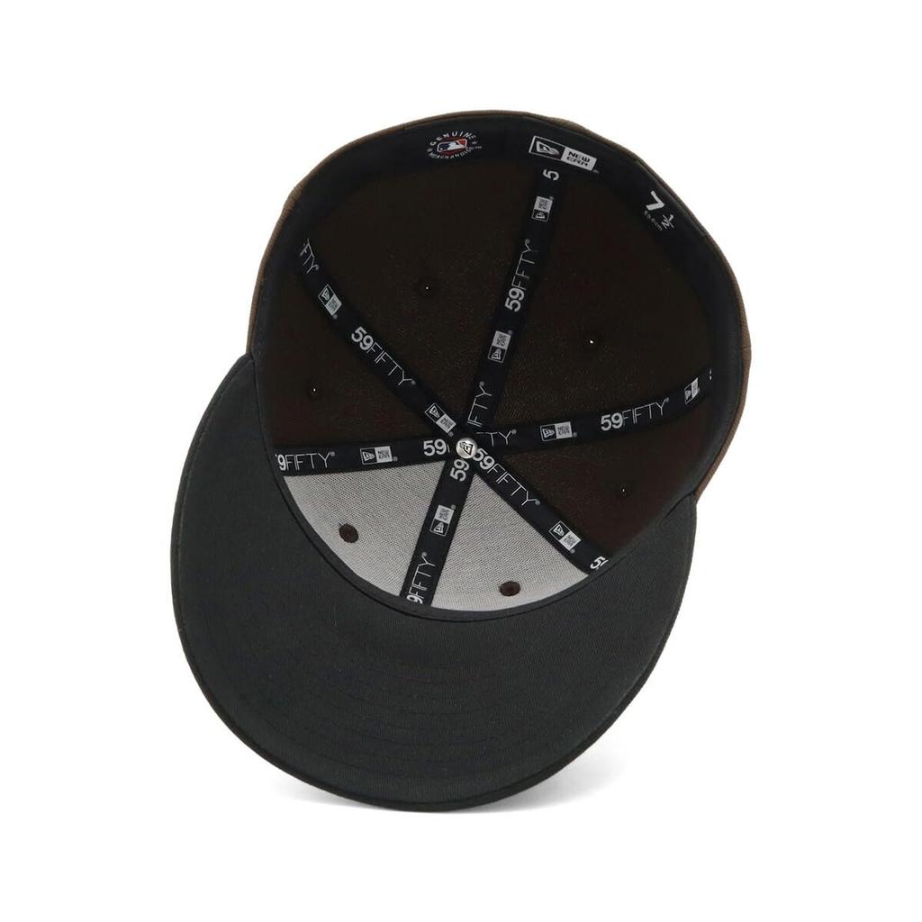 New Era 59Fifty ONSPOTZ SD 7 San Diego Padres Zweifarbige Kappe, Exklusiv, Walnuss/Schwarz, 1/2" Vorgekrümmt,