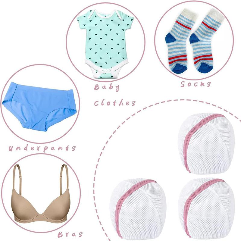Folding Laundry Bag Bra Washing Bag Washing Machine Anti-deformation Bra Storage Bags Underwear Protective Zipper Laundry Bag