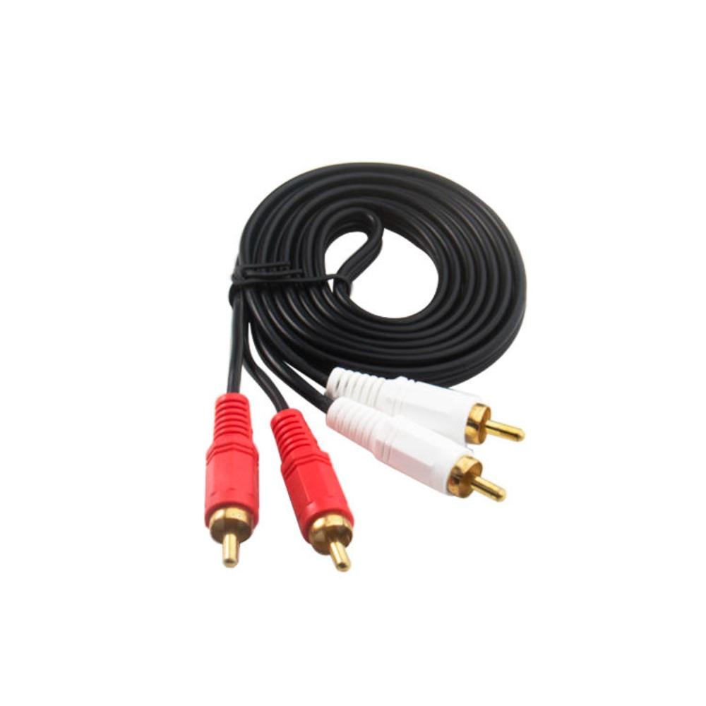 2RCA Male to Male Audio Cable Red White Dual Lotus Plug Gold Plated Stereo Sound Cord 1.5M for Amplifier TV Speaker DVD TV Box