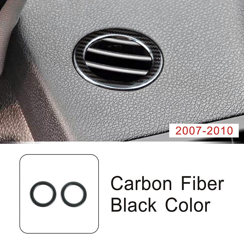 Carbon Color Car Accessories Dashboard Panel Side Air Condition Vent Outlet Frame Trim For Mercedes Benz C Class W204 2007-2014