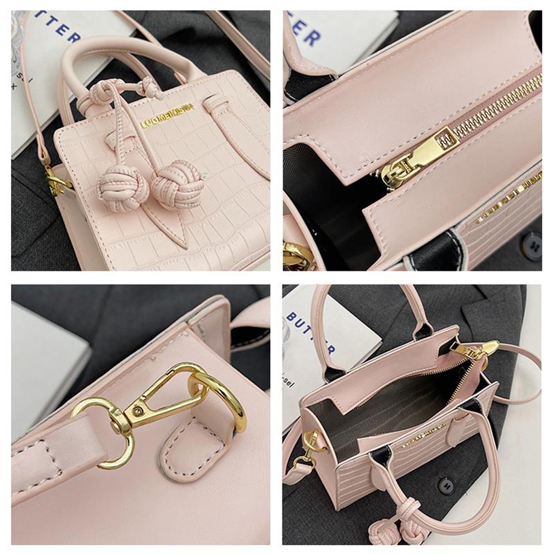 Τσάντα χειρός με πέτρινο μοτίβο, μοντέρνα μικρή τετράγωνη τσάντα, δημοφιλής γαλλική τσάντα ώμου με έναν ώμο