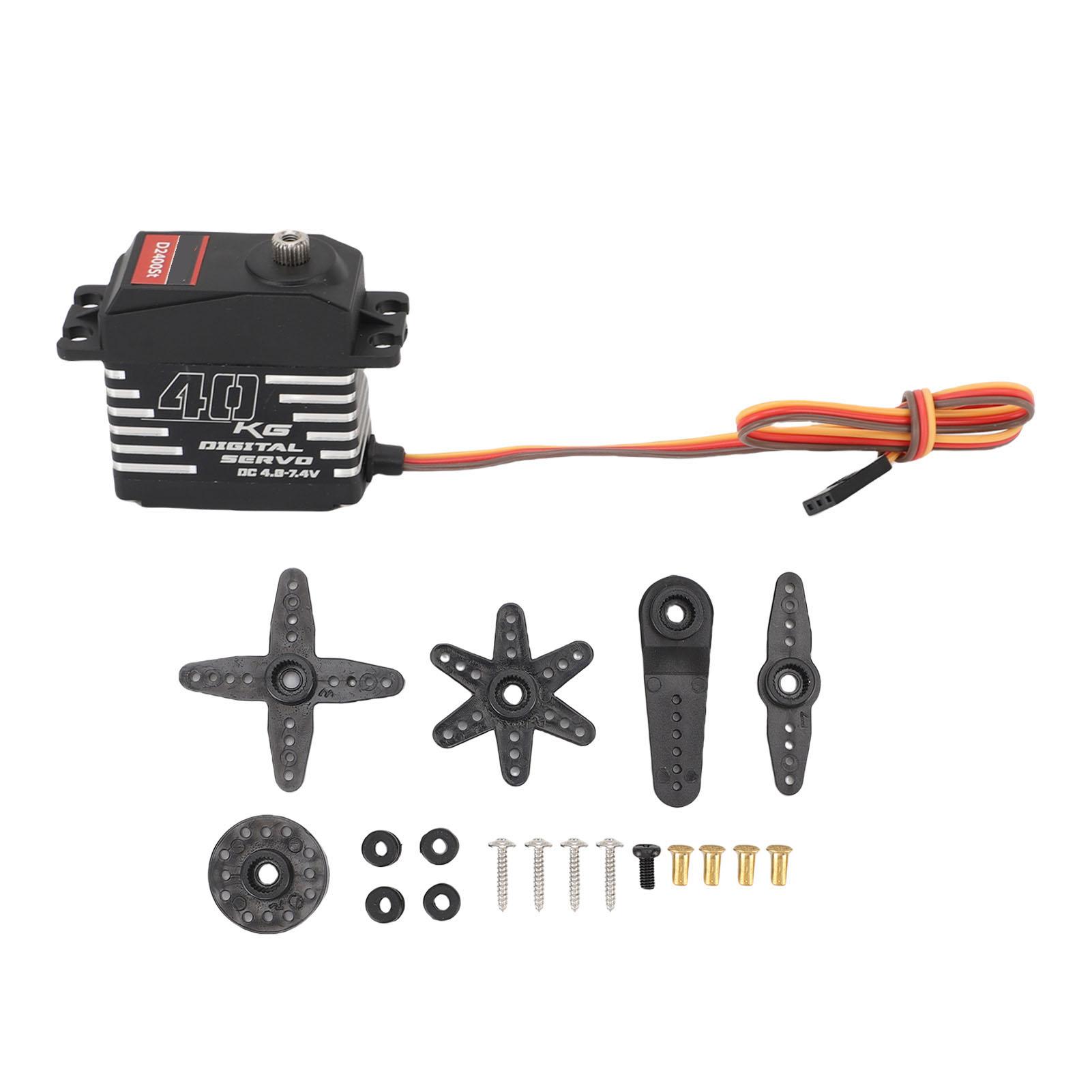 

Digital Servo High Torsion DC4.8-7.4V 180 Degree Rotatable for RC Car Truck Crawler Boat Robot Alumi 40KG