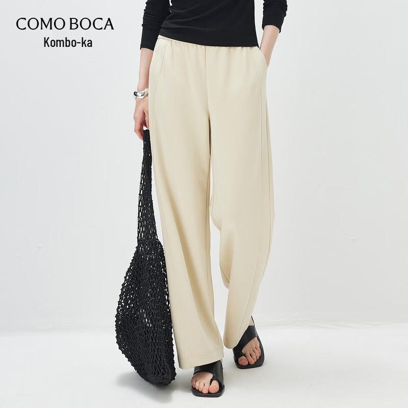 Kemonboka Women s Elastic Waist Straight-Leg OL Casual Pants 2XL
