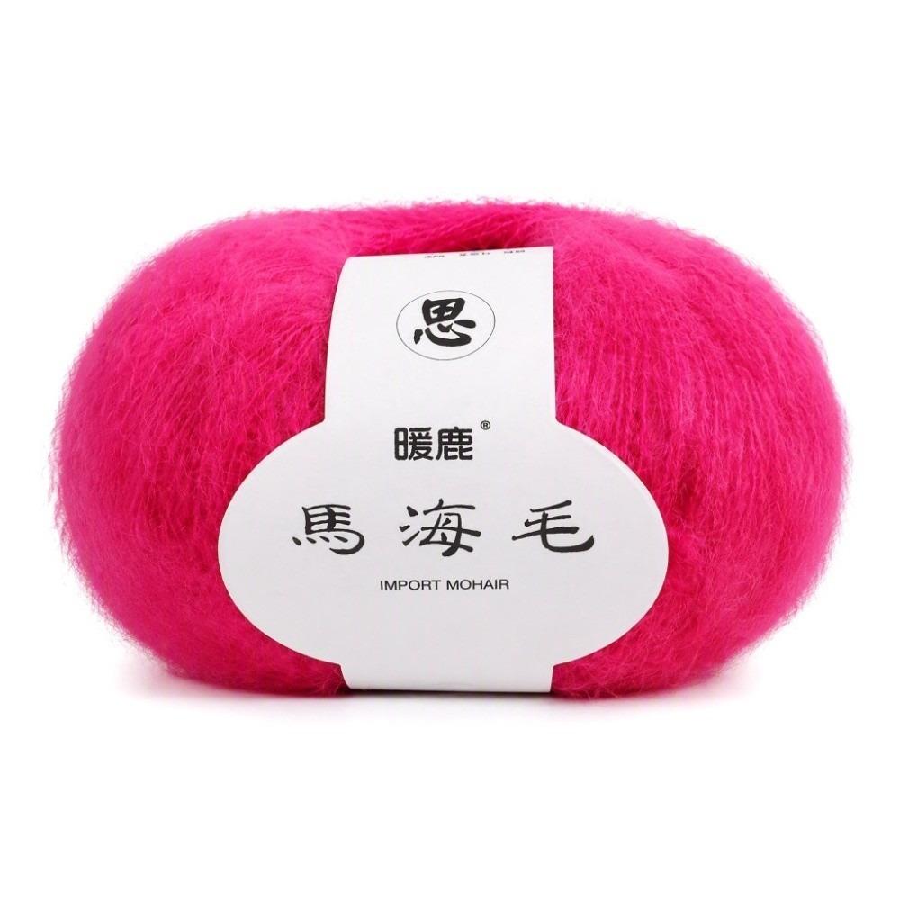Warm Material Angora Yarn Pink Color Knitting Yarn Popular Cashmere Yarn For Knitting