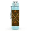 1PC Cross Wooden Texture Print 750ml Color Plastic Sports Water Bottle Leakproof Flip Straw Lid Suitable for Sports Office Home Use
