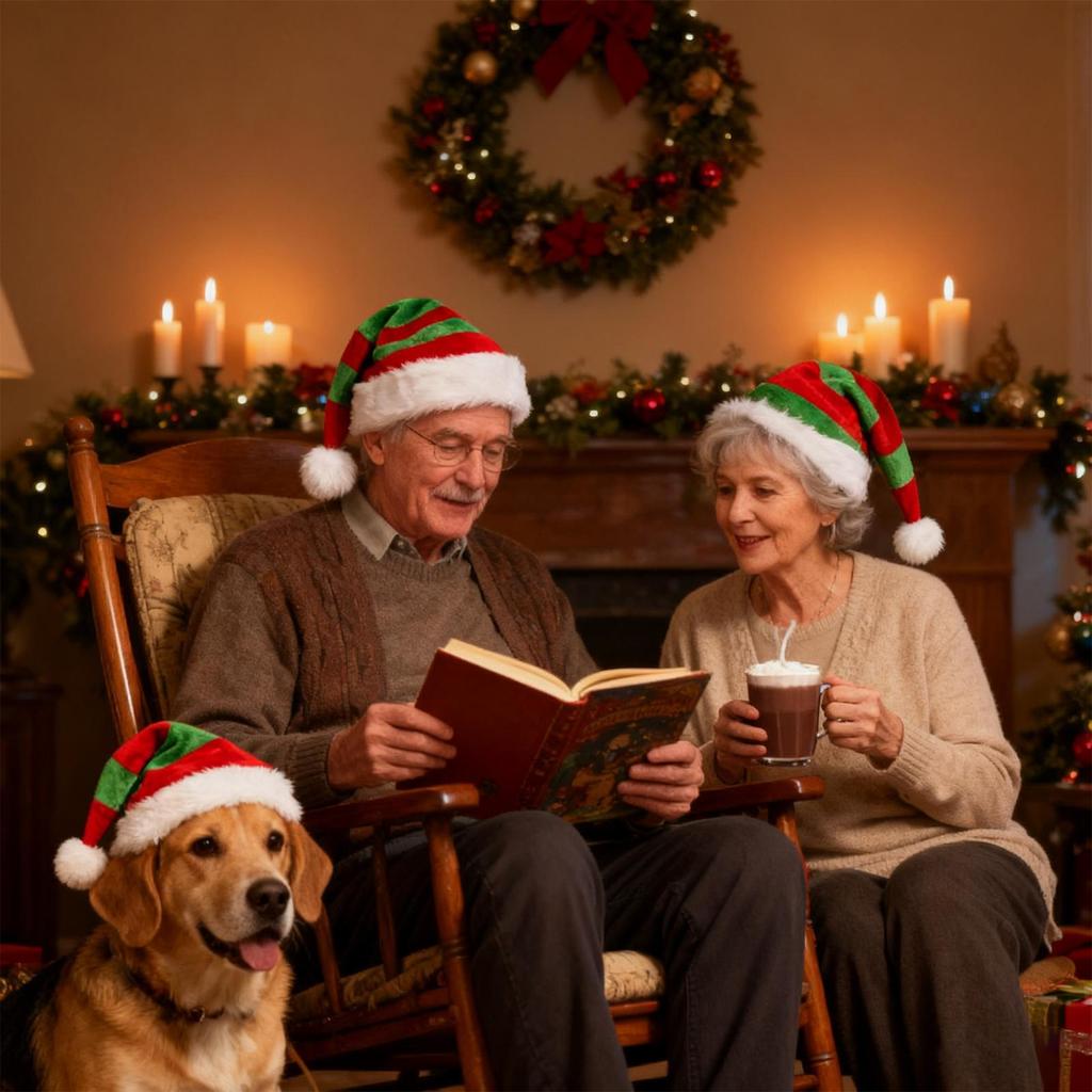 Santa Hat Christmas Red Green Headwear Classic Festive Costume Hats For Adults Men Women Photoshoot Caroling Office Festive