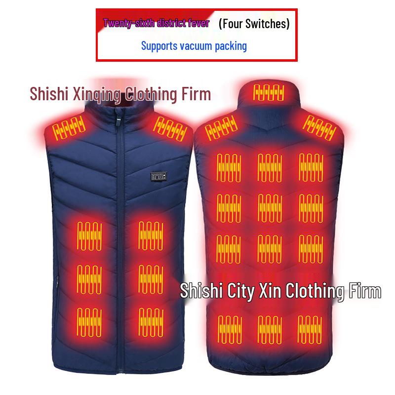 Men's Dual Control USB Heated Vest - 11 Zone, 3 Temperature Settings for Winter