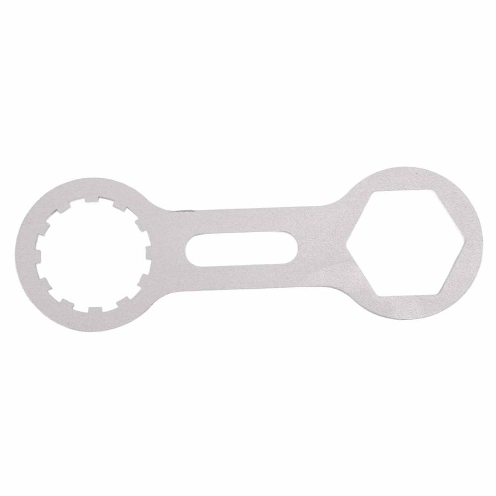 Bicycle Front Fork Wrench Silver Lightweight Rugged Rustproof Mountain Bike Front Fork Spanner for Mechanical Front