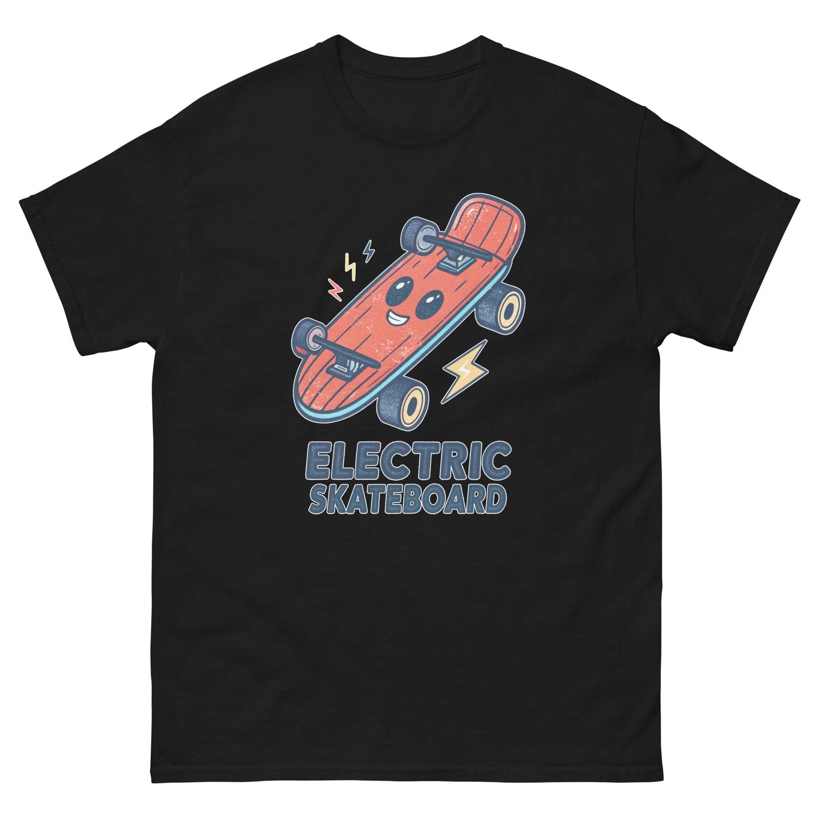 Electric Skateboard Transportation Vehicle Illustration T-Shirt 3XL