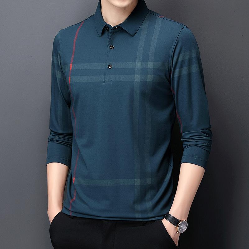 New Dad Long-sleeved T-shirt Men's Spring and Autumn Summer Spring and Autumn Style Middle-aged and Elderly Men's Loose