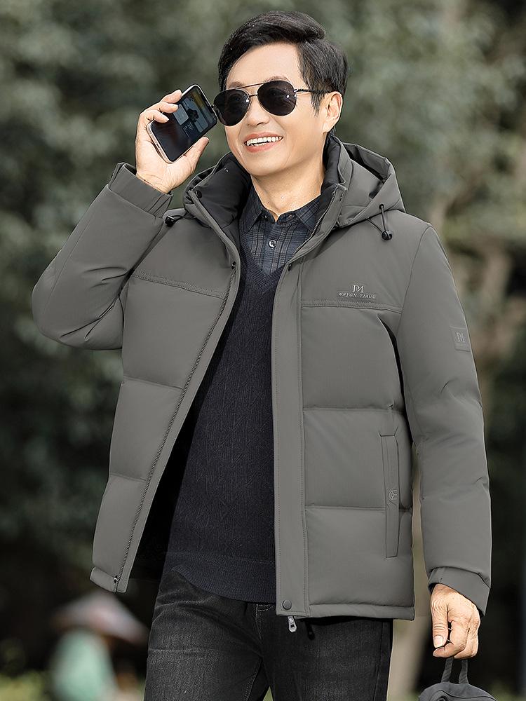 Men's Winter Down Jacket for 50+ - Thick, Warm, Short Coat for Dad or Grandpa