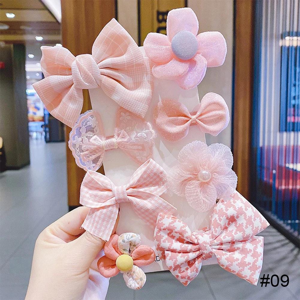 8Pcs/Set Sweet Big Bow Flower Elastic Hairbands Children Girls Hair Ties Fashion Headbands Hair Accessories Rubber Band For Kid