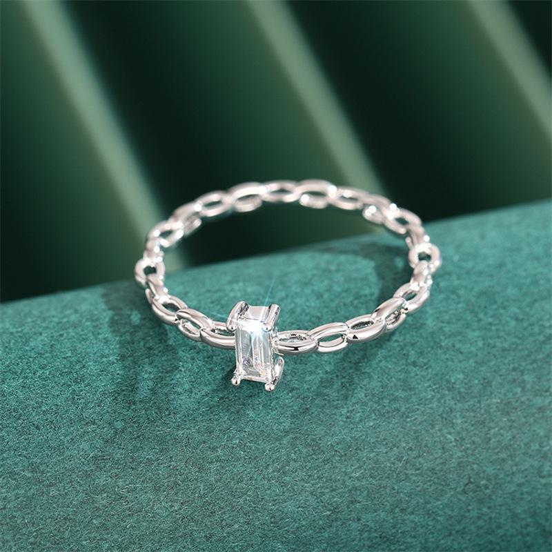 1Pc Buckle Geometric Ring, Simple and Simple Design, Fashionable Single Ring, Popular Daily Style