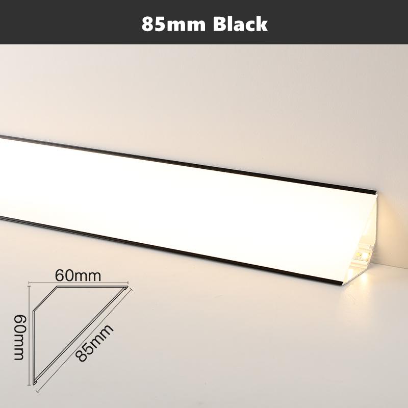 V Shape Ceiling Top Corner Linear Lamp LED Aluminum Profile No Slotting Wall Ceiling Plaster Line Luminous Decoration Light