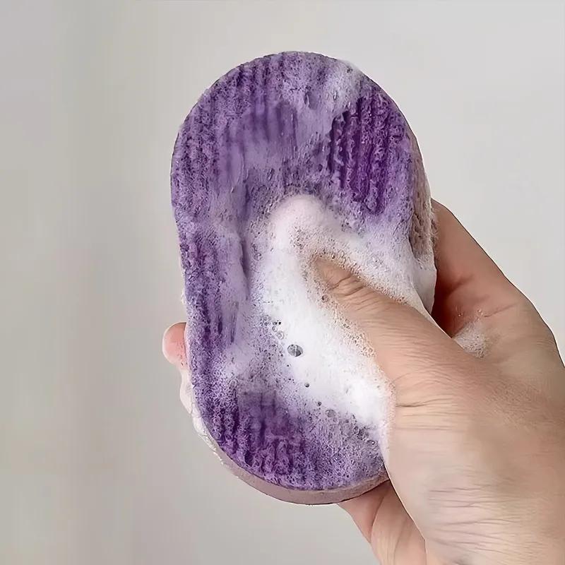 3pcs Thickened High-Density Colorful Sponge Scrubber - Double-Sided Oil-Proof Dishwashing Brush, Durable Kitchen Cleaning Pad