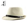Jazz hat fashionable simple sun hat women's summer sun protection breathable straw hat top hat men's straw hat