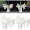 2 Pcs Bowknot Design Car Seat Back Hooks,Multipurpose Automotive Organize Decoration