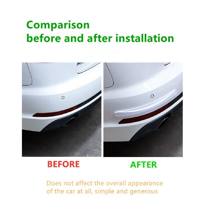 2pcs Car Bumper Protector Strip Guard Corner Protection Strips Scratch Protector Crash Blade Anti-collision Auto