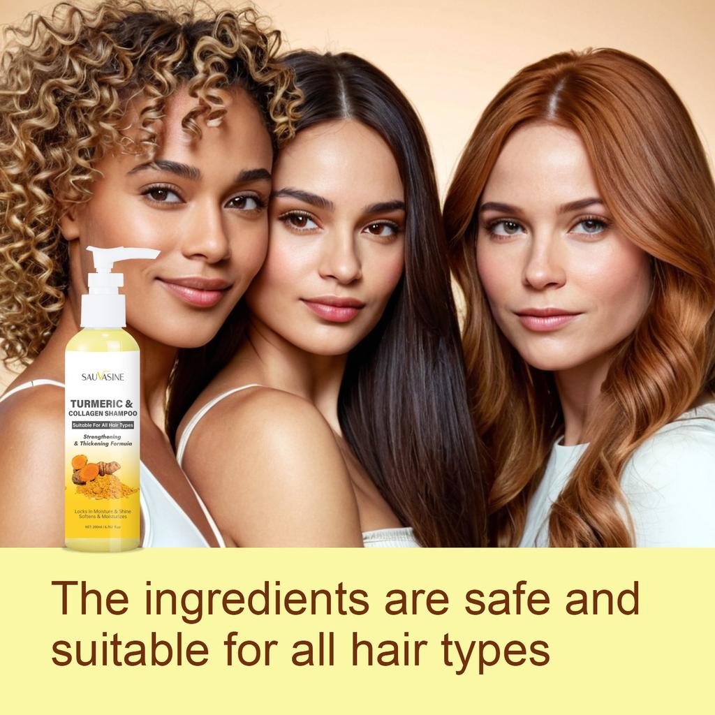 SAUVASINE Turmeric & Collagen Shampoo Nourishing Scalp Care