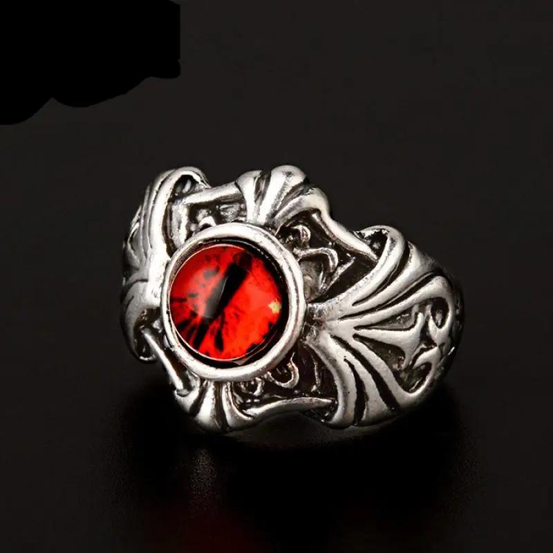 Retro Poseidon Compass Ring Silver-Plated Adjustable Hexagram Opening Jewelry Gift for Men and Women Hip-Hop Trend