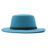 New spring and autumn top hat women's fashion British woolen hat flat top gentleman retro solid color hat