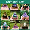 Elegant Amethyst Pyramid Crystal Orgonite For Spiritual Balance Meditation And Home Decoration