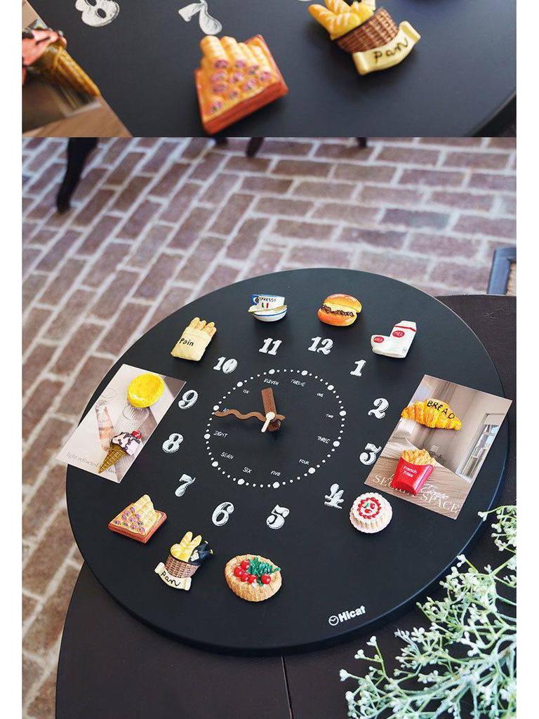 Magnetic Blackboard Wall Clock - DIY Artistic Home Decor for Living Room & Bedroom