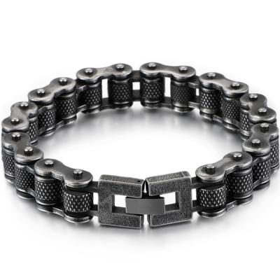 Retro Stainless Steel Motorcycle Chain Men Bracelet 13MM Wide Rock And Roll Men's Bracelets On Hand Male Jewelry Mannen Armband