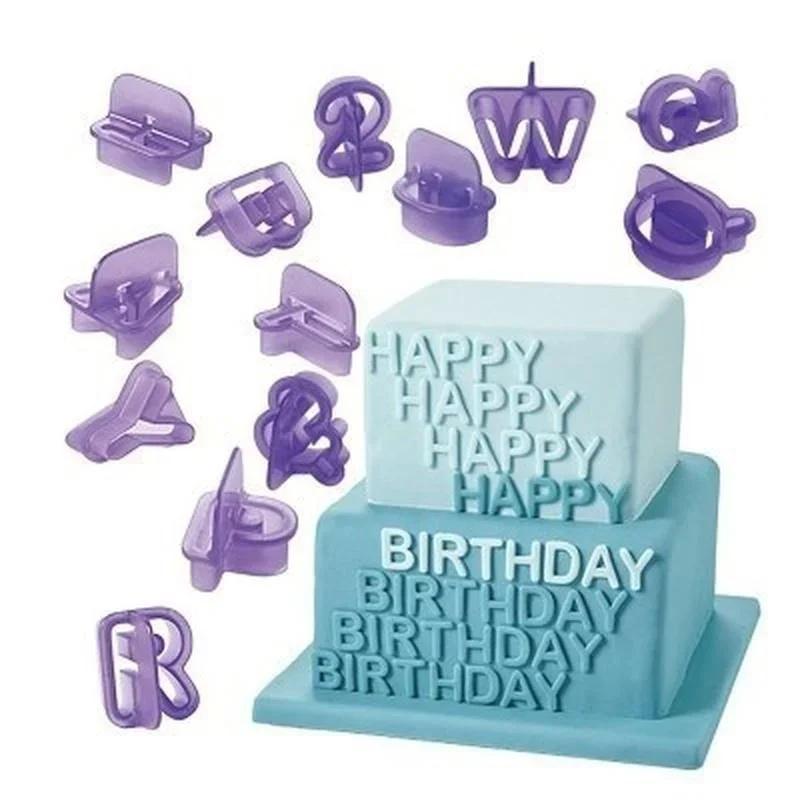 40 Pcs Cute Alphabet Number Character Letter Cookie Cutter Fondant Cake Biscuit Baking Mould DIY Handle Kitchen Baking Supplies