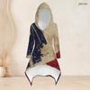 Women Plus Size Hooded Long Sleeve American Flag Printed High Low Top Fitted Pants Two Piece Set